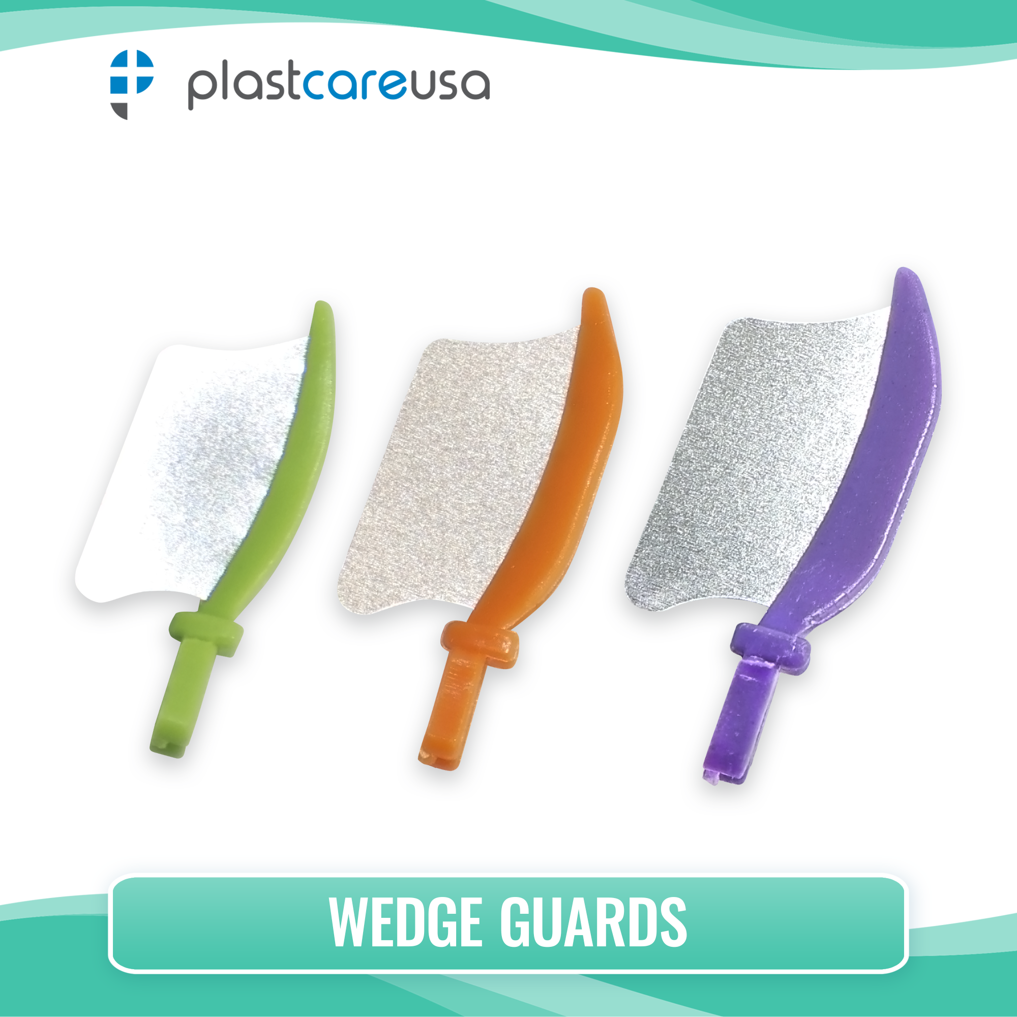 Large Autoclavable Dental Wedge Guards Purple 10/Pk - packaging | DoctorSupplies.com