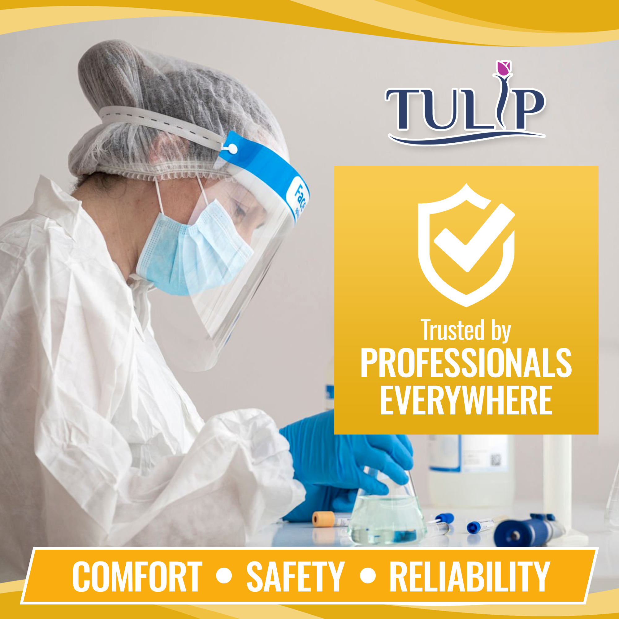 40 Blue Fluid Shield ASTM Level 3 Masks 4-Layer w/ Anti Fog Strip - in use | DoctorSupplies.com