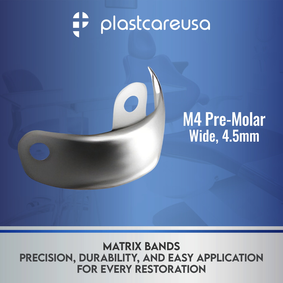 4.5mm M4 Pre Molar Dental Metal Matrices Sectional Matrix Refill Soft Band (50 Per Pack) - My DDS Supply