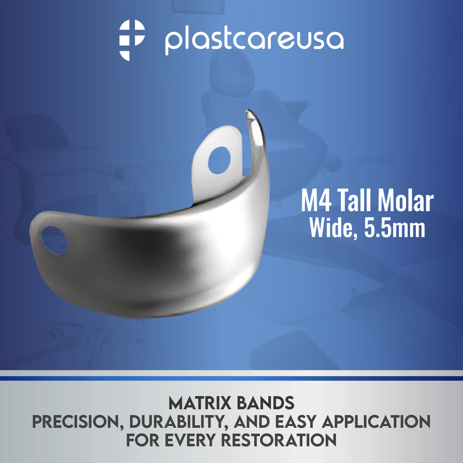 5.5mm M4 Tall Molar Dental Metal Matrices Sectional Matrix Refill Soft Band (50 Per Pack) - My DDS Supply