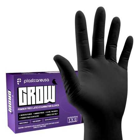 PlastCare USA Black Latex Gloves XL - 100 Count Box | DoctorSupplies.com