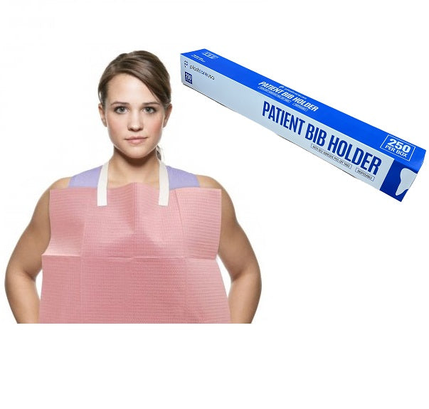 2000 Disposable Bib Holders (8 Boxes of 250) - Bulk Dental Supplies | DoctorSupplies.com