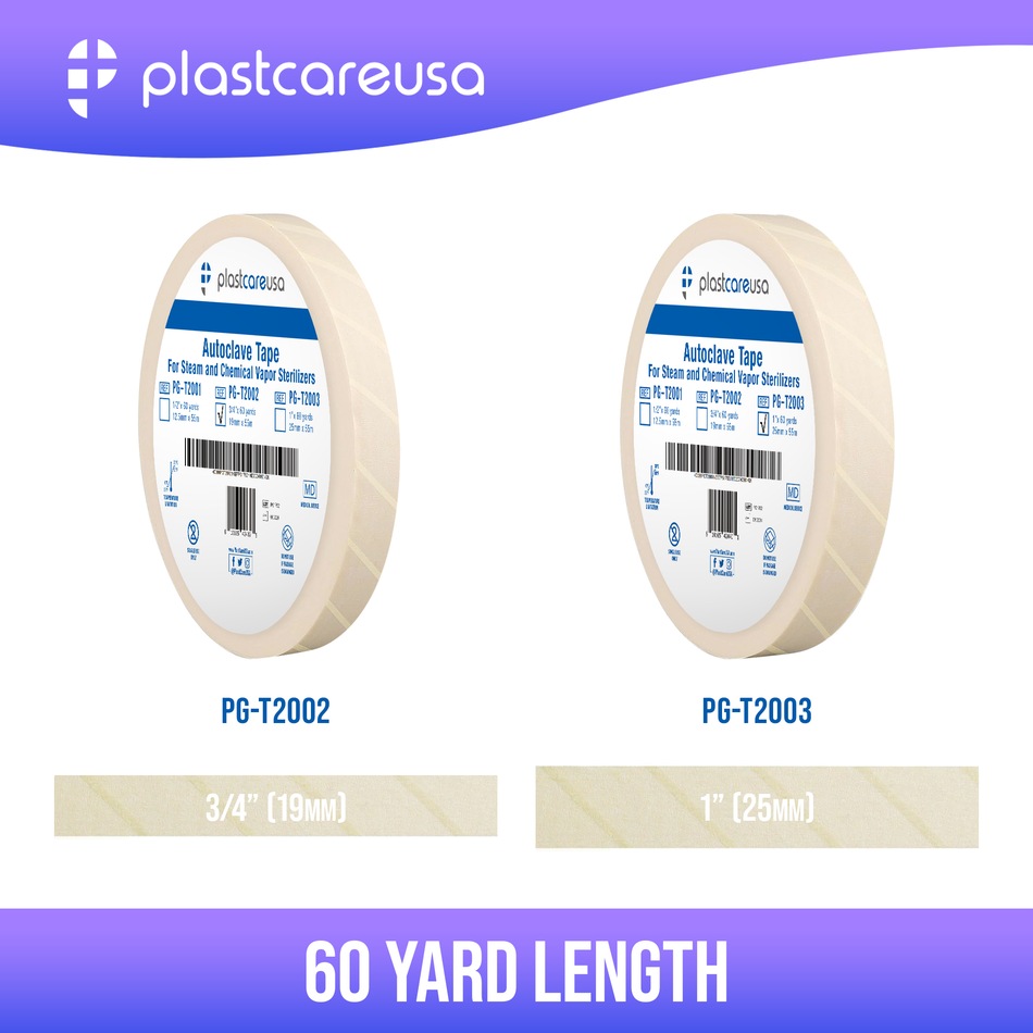 Autoclave Tape 1" x 60 Yards | Sterilization Indicator Tape - front view | DoctorSupplies.com