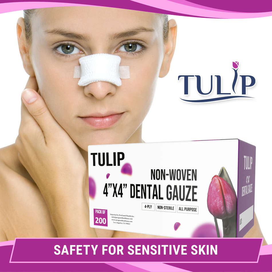 TULIP 4x4 Non-Sterile Gauze Sponges 4-Ply (2000 Count) - front view | DoctorSupplies.com