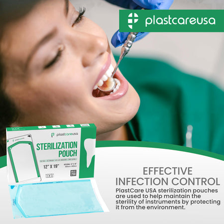 PlastCare USA 12x19 Self-Sealing Sterilization Pouches (200/Box) - in use | DoctorSupplies.com
