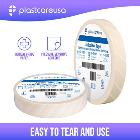 Autoclave Tape 1" x 60 Yards | Sterilization Indicator Tape - back view | DoctorSupplies.com