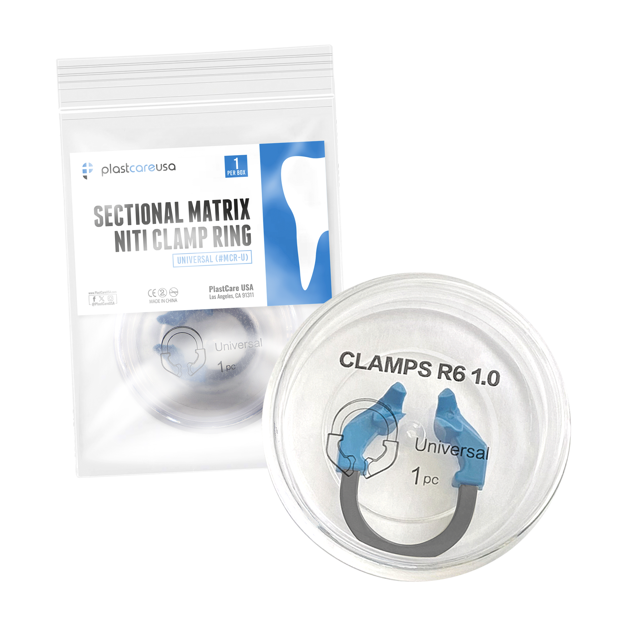 Nickel Titanium Matrix Bands Ring - Universal Sectional Clamp - front view | DoctorSupplies.com