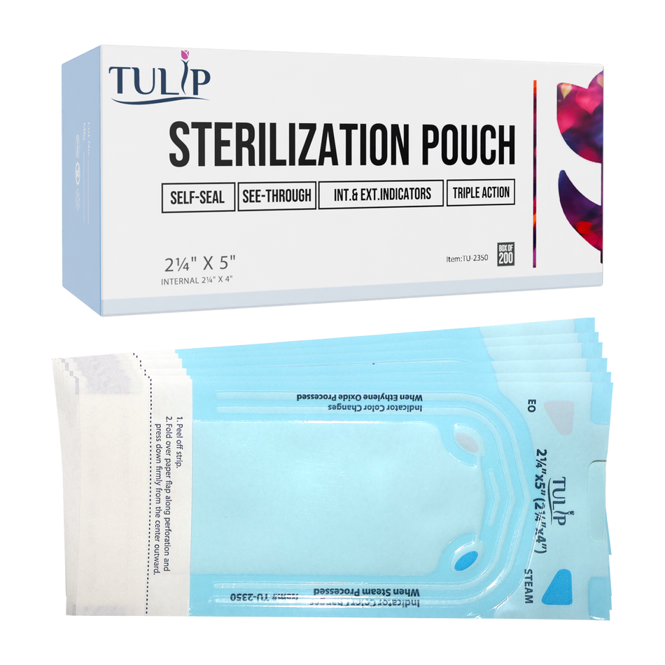 TULIP Self-Sealing Sterilization Pouches 2.25x5" - 200 Pack | DoctorSupplies.com
