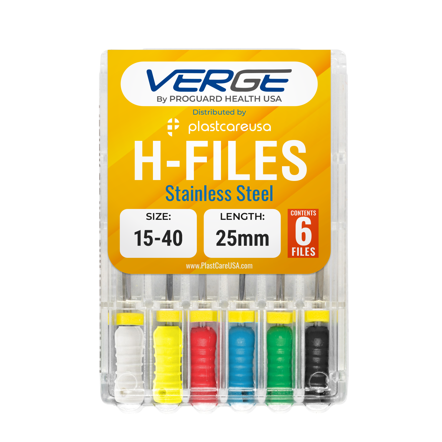 25mm H Files Size 15-40 Hedstrom Endodontic Files (6 Pack) | DoctorSupplies.com
