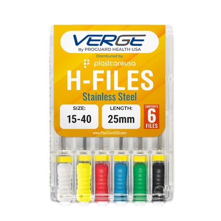 25mm H Files Size 15-40 Hedstrom Endodontic Files (6 Pack) | DoctorSupplies.com