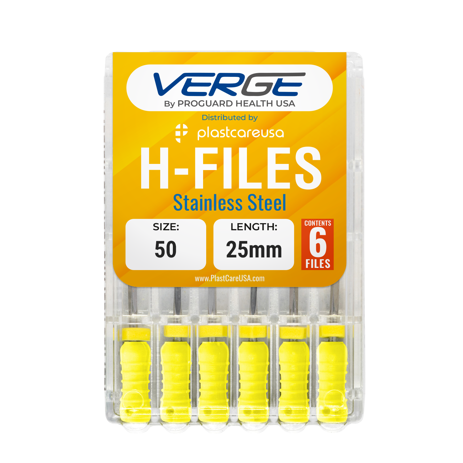 25mm Size 50 Hedstrom H Files Stainless Steel (Pack of 6) | DoctorSupplies.com