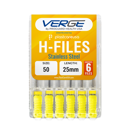 25mm Size 50 Hedstrom H Files Stainless Steel (Pack of 6) | DoctorSupplies.com