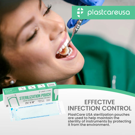 200 Self-Sealing Sterilization Pouches 2.75x10" - PlastCare USA - in use | DoctorSupplies.com