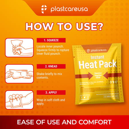 6x9 Instant Heat Packs - Pain Relief (Case of 25) - back view | DoctorSupplies.com