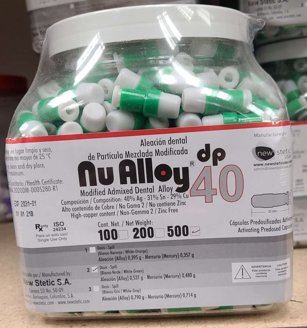 50 Dental Amalgam 2 Spill 40% Regular Set, Dispersed Phase, Zinc Free | DoctorSupplies.com