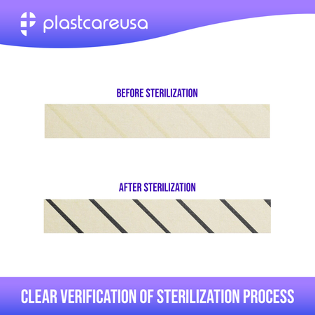 Autoclave Tape 1" x 60 Yards | Sterilization Indicator Tape - side view | DoctorSupplies.com
