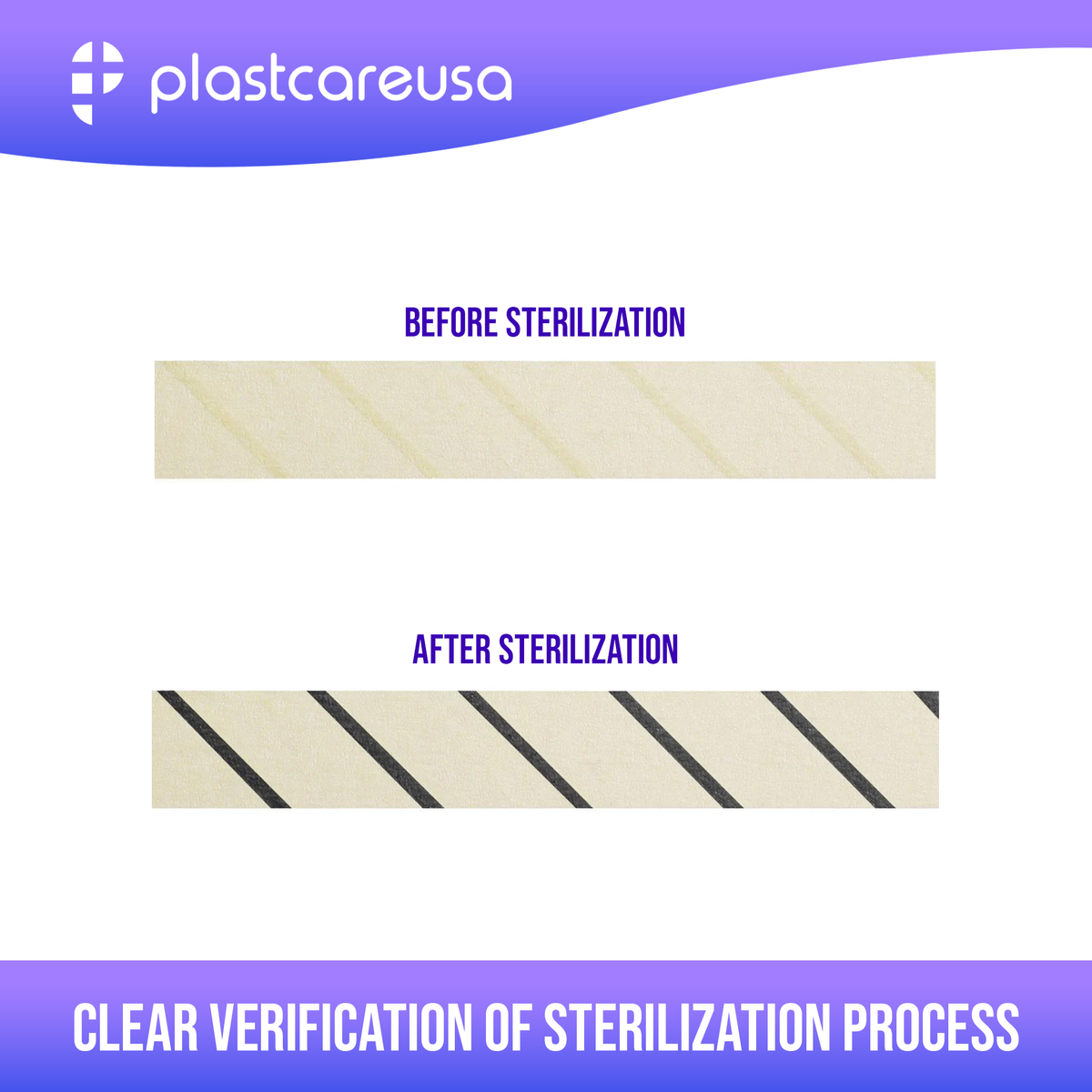Autoclave Tape 3/4" x 60 Yards - Sterilization Indicator - side view | DoctorSupplies.com