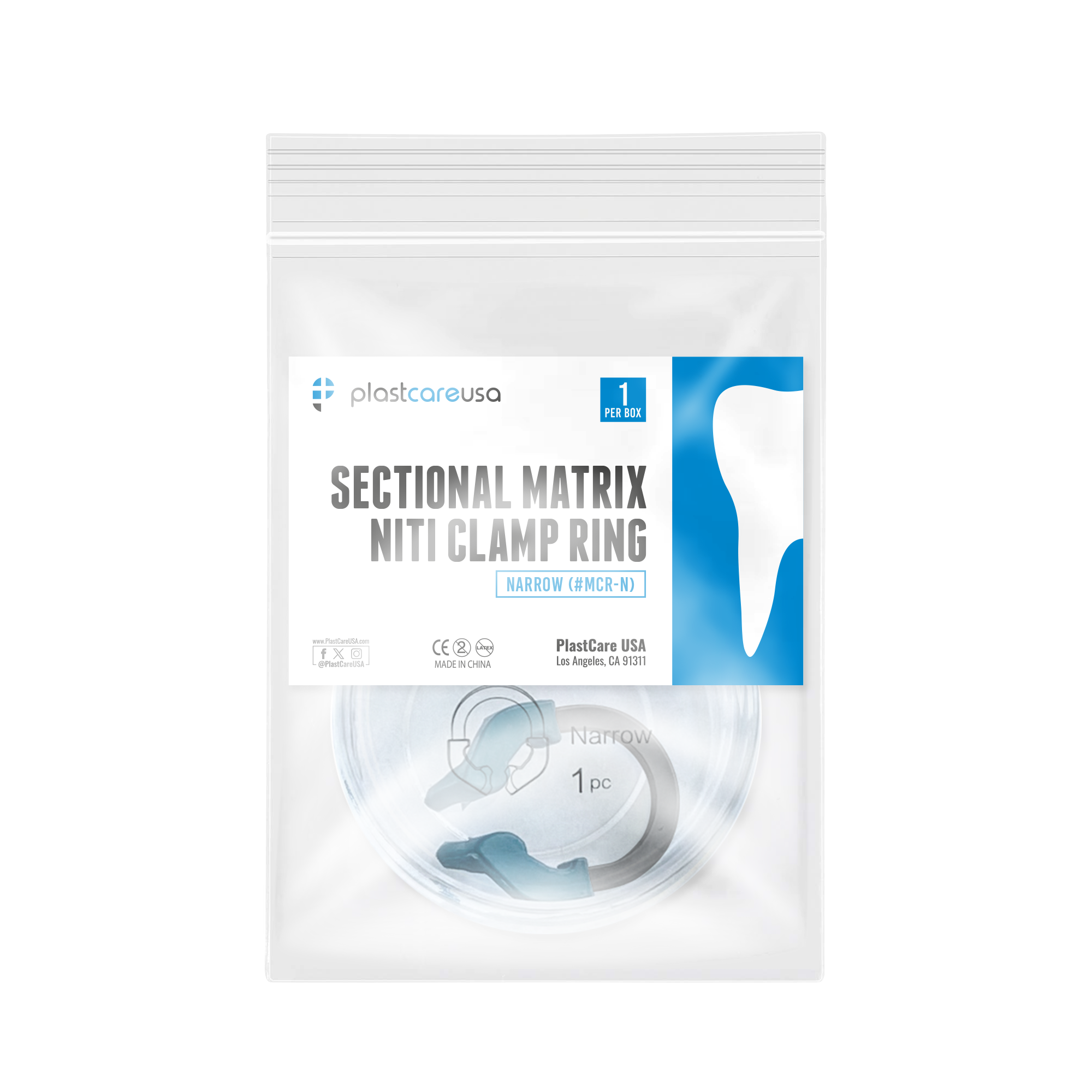 Narrow Nickel Titanium Dental Matrix Ring Refills - back view | DoctorSupplies.com