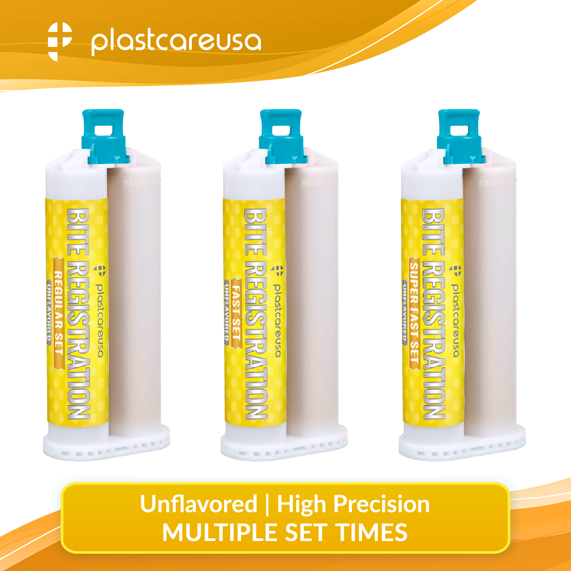 4 Tips + 2 Fast Set Bite Registration Material (Unflavored) - side view | DoctorSupplies.com