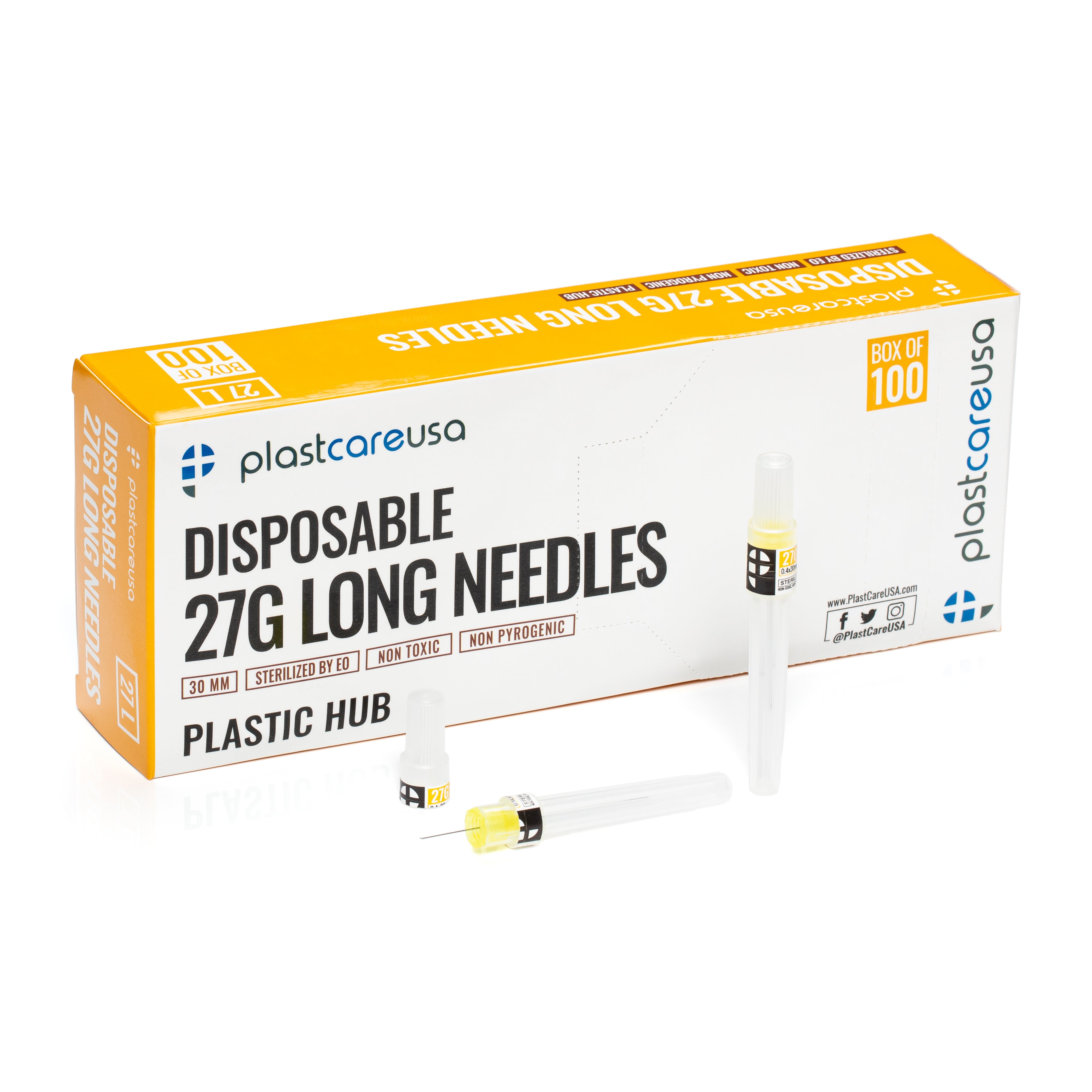 27G Long Disposable Sterile Dental Needles (Box of 100 Perforated Opening) | DoctorSupplies.com