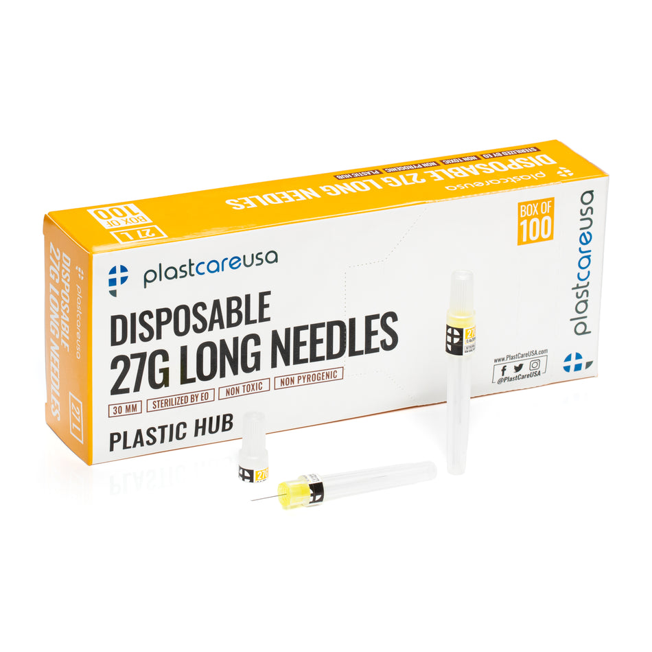27G Long Disposable Sterile Dental Needles (Box of 100 Perforated Opening) | DoctorSupplies.com