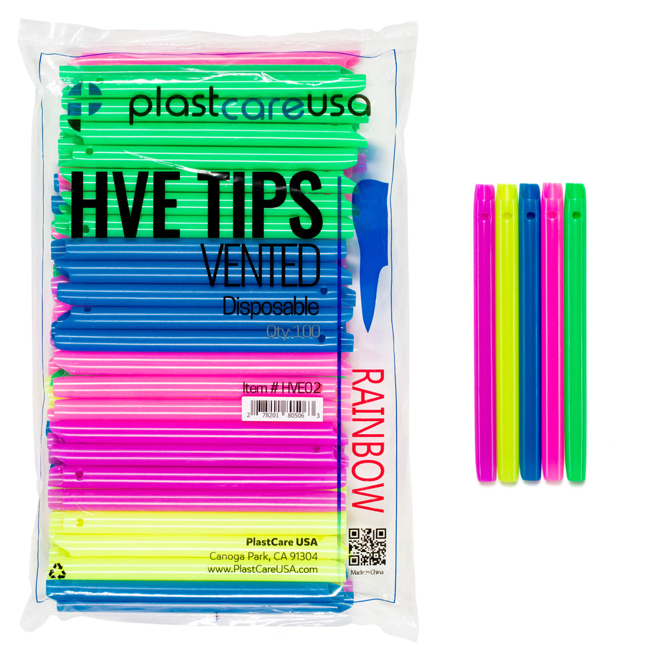 100 Assorted HVE Vented Dental Suction Tips (1 Bag) | DoctorSupplies.com