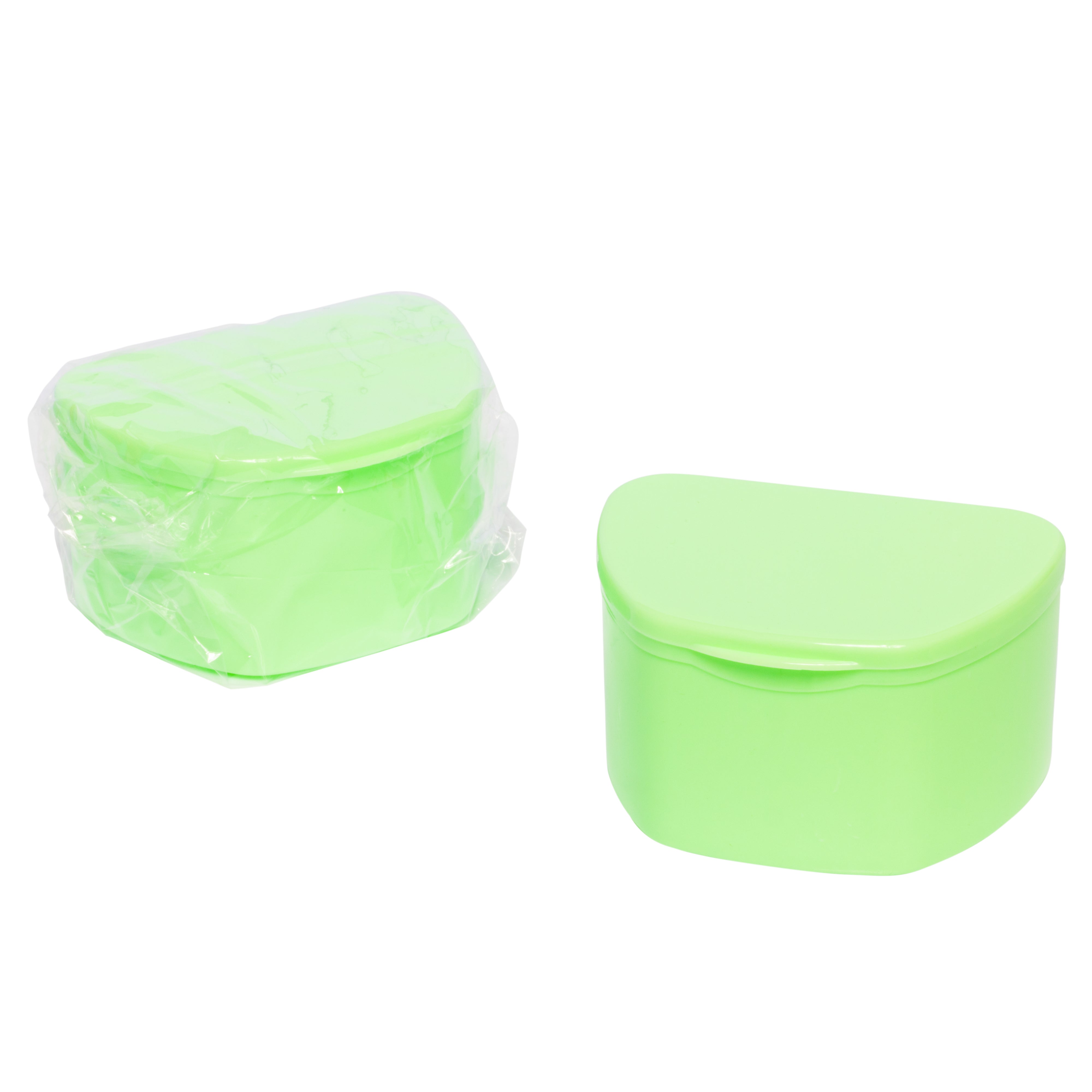 Bulk 40 Pack Green Denture Cases - Individually Sealed | DoctorSupplies.com