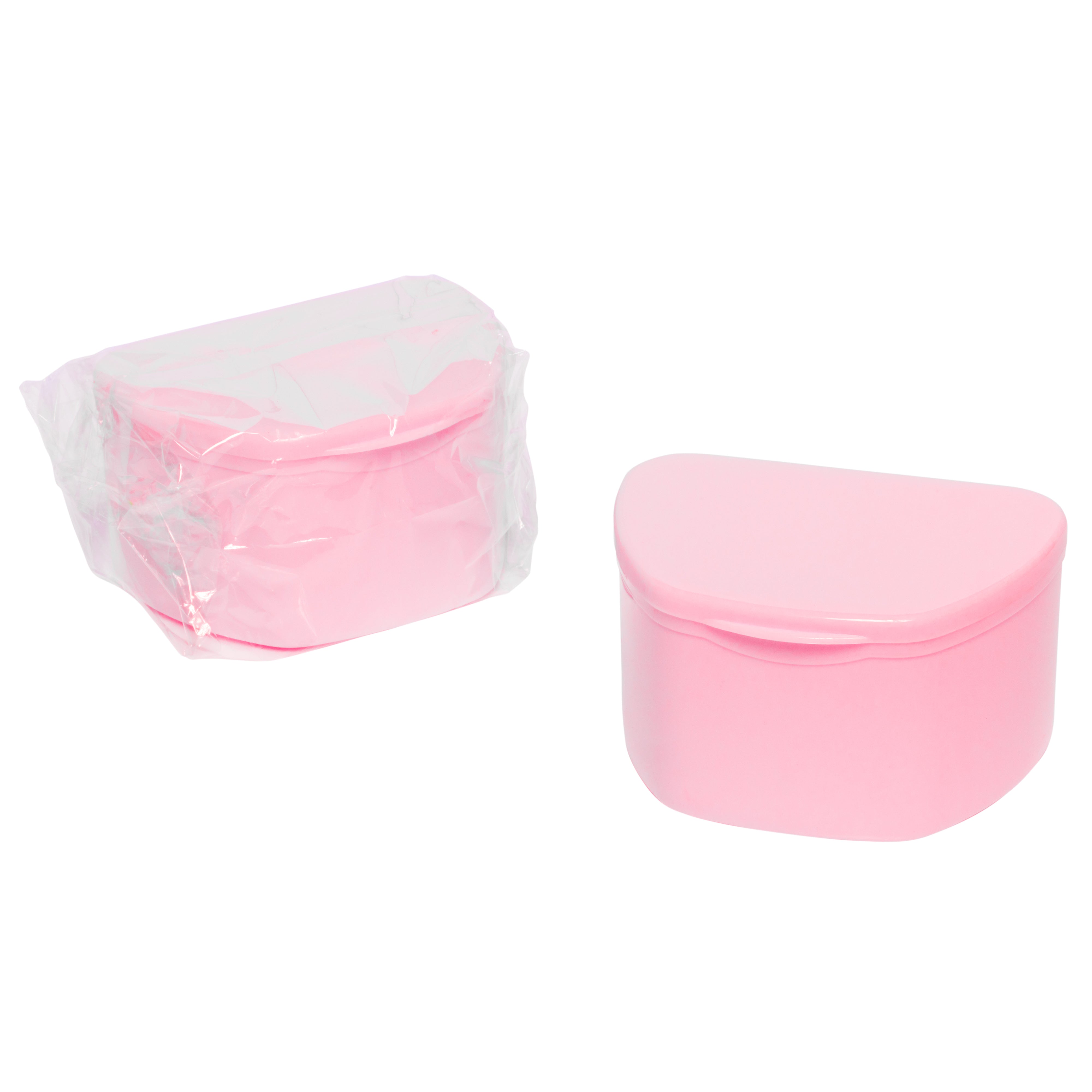 Pink 40 Pack Bulk Denture Cases - Individually Sealed | DoctorSupplies.com
