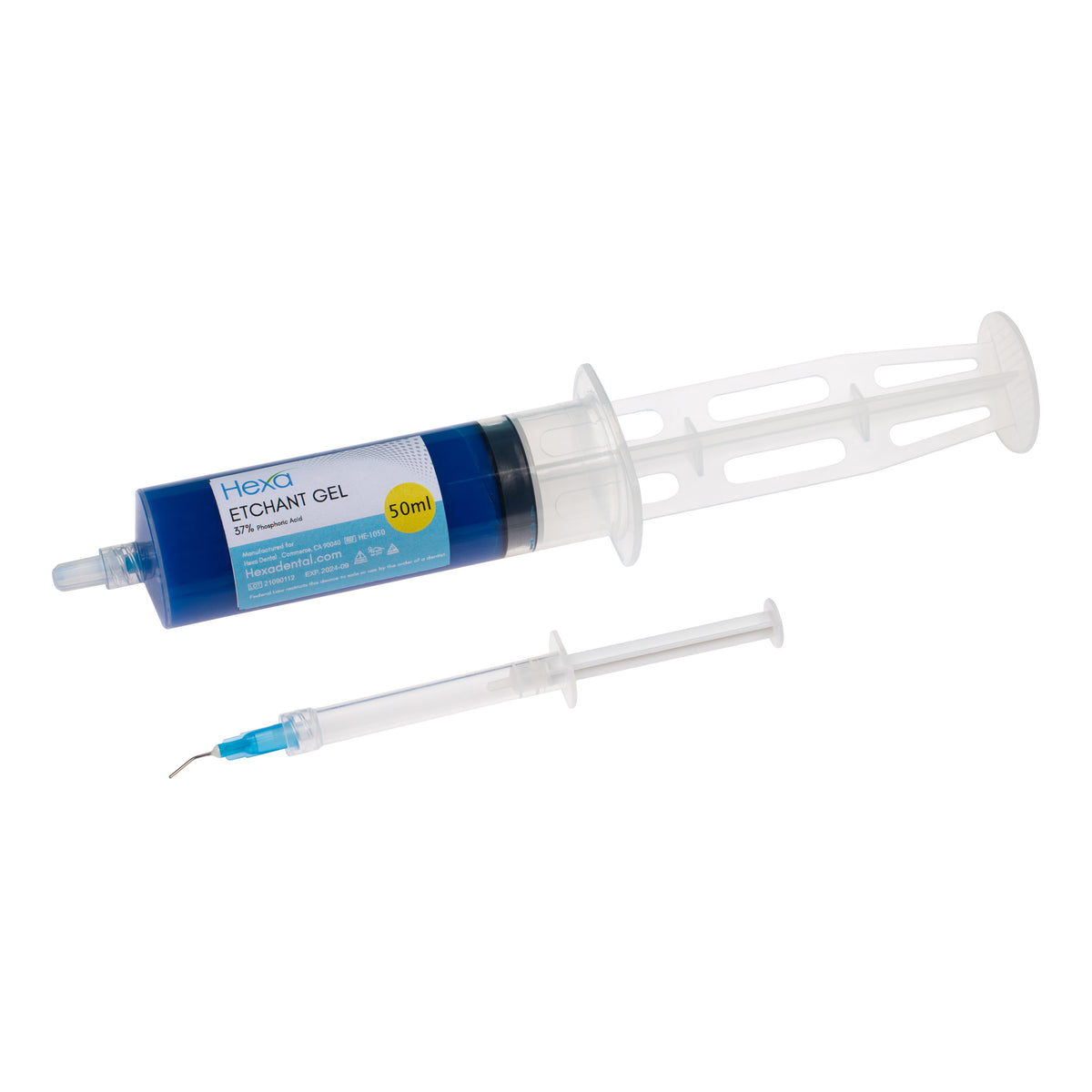 Hexa Jumbo Etchant Gel 37% Phosphoric Acid Refill  (1 x 50 mL Syringe + 50 Tips & 4 Syringes) - My DDS Supply