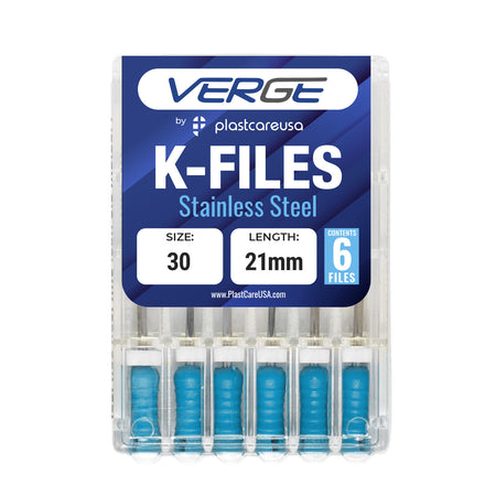 Size 30 Endo K-Files 21mm Stainless Steel (6/Pack) | DoctorSupplies.com