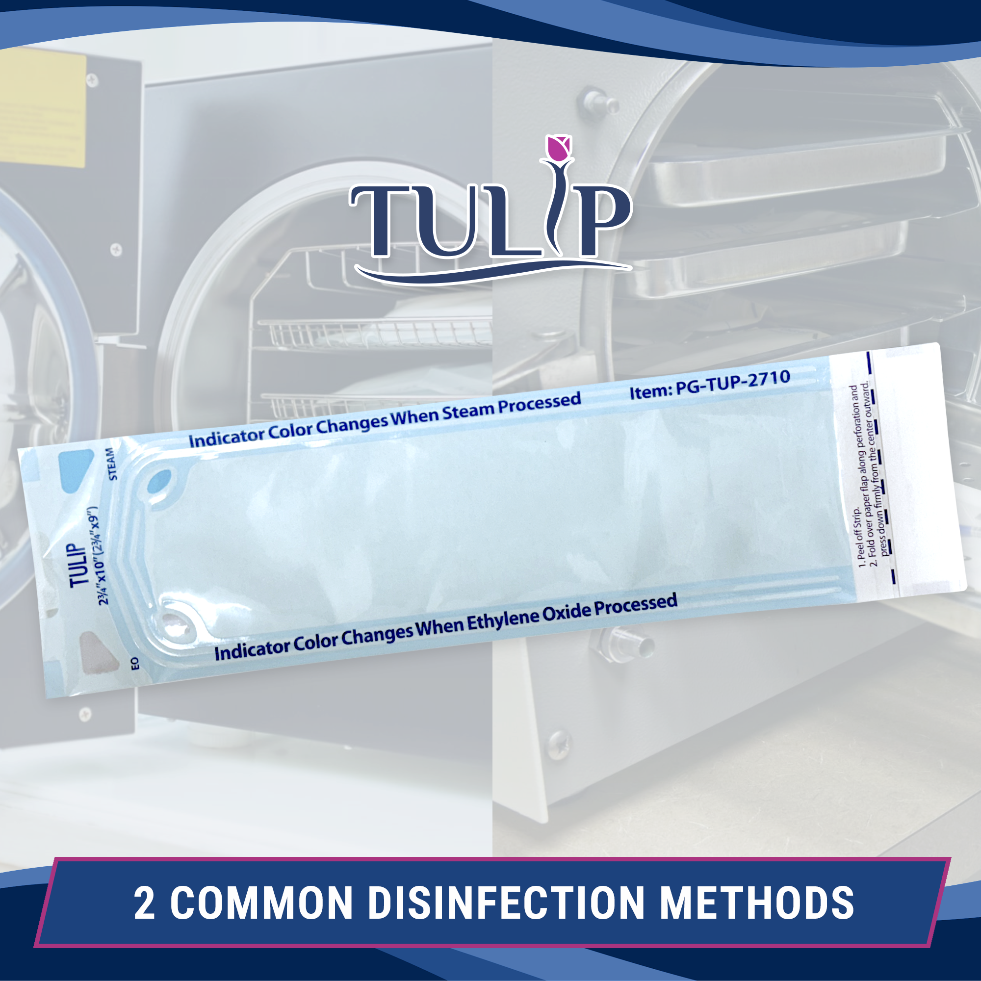 TULIP Self-Sealing Sterilization Pouches 2.75"x10" (200/Box) - packaging | DoctorSupplies.com