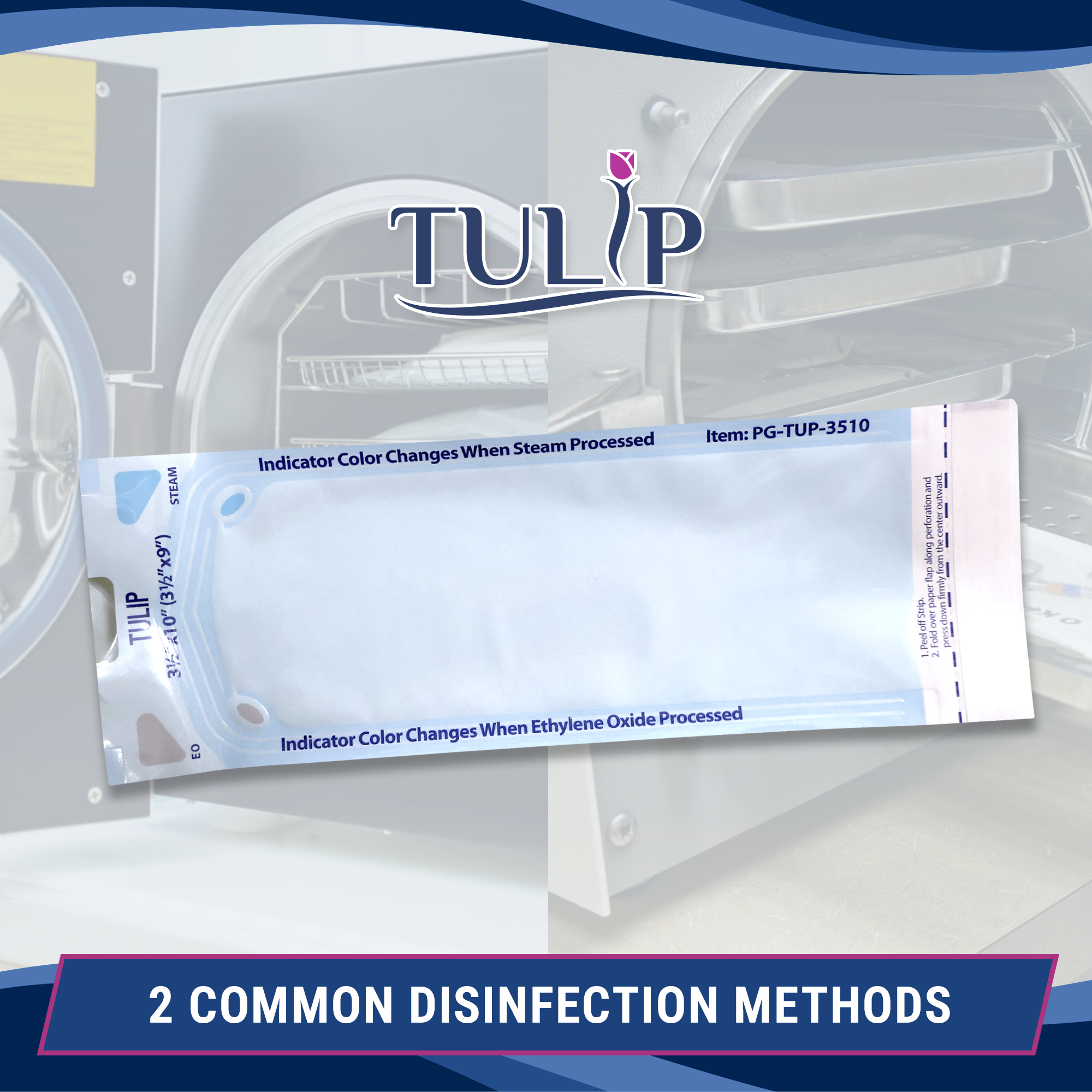 TULIP Self-Sealing Sterilization Pouches 3.5x10 - 200 Count - packaging | DoctorSupplies.com