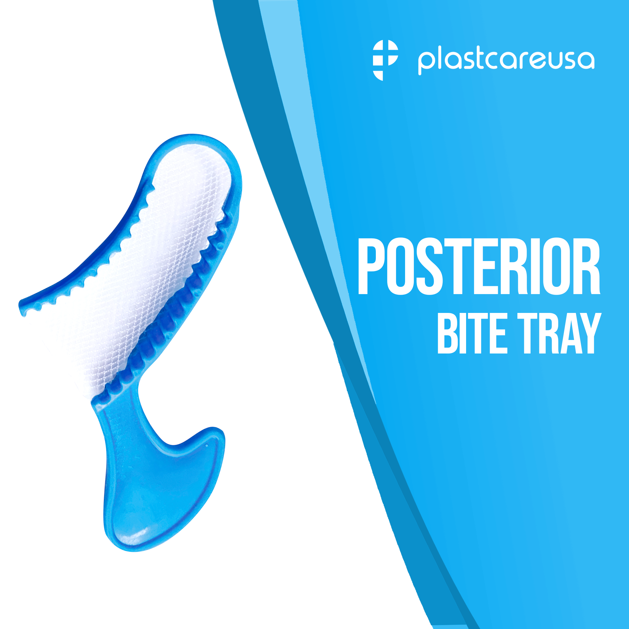 Posterior Blue Bite Registration Trays - 50/Box | Dental Supplies - front view | DoctorSupplies.com