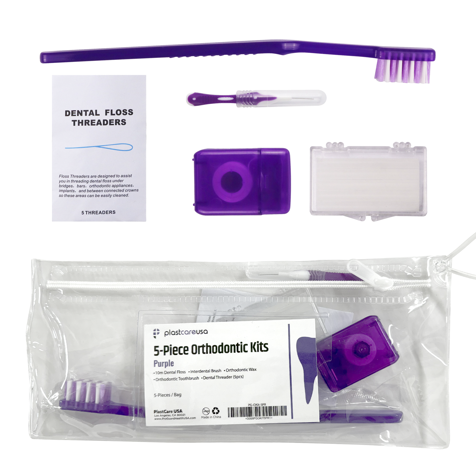 Purple Orthodontic Patient Kits, 5-Piece (12 Pack) | DoctorSupplies.com