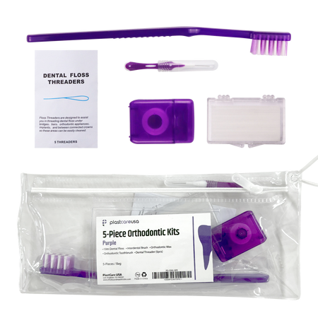 Purple Orthodontic Patient Kits, 5-Piece (12 Pack) | DoctorSupplies.com