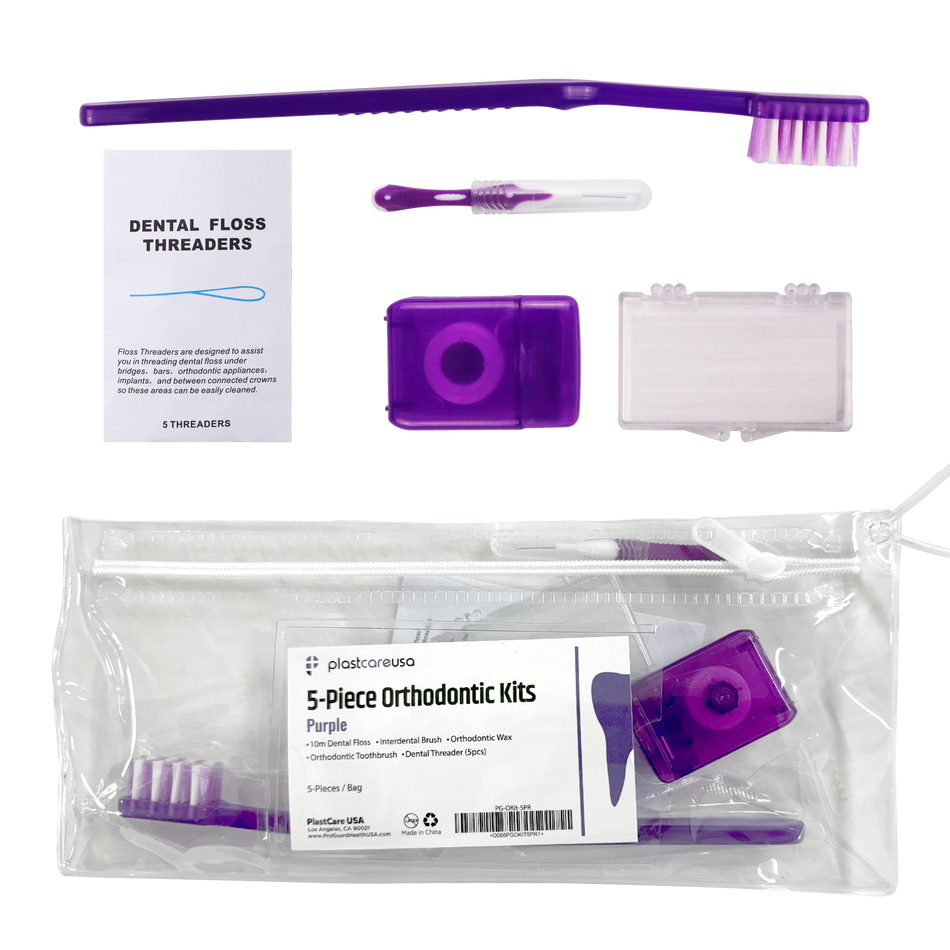 Purple Orthodontic Patient Kits, 5-Piece (12 Pack) | DoctorSupplies.com