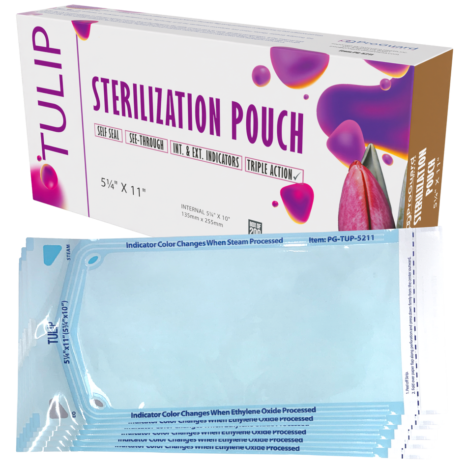 TULIP Self-Sealing Sterilization Pouches 5.25x10" - 200 Pack | DoctorSupplies.com
