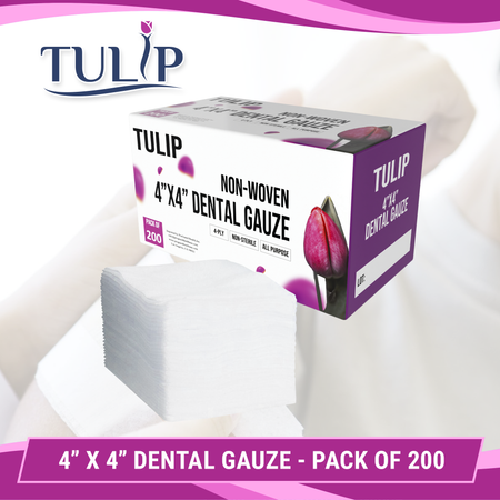 TULIP 4x4 Non-Sterile Gauze Sponges 4-Ply (2000 Count) - in use | DoctorSupplies.com