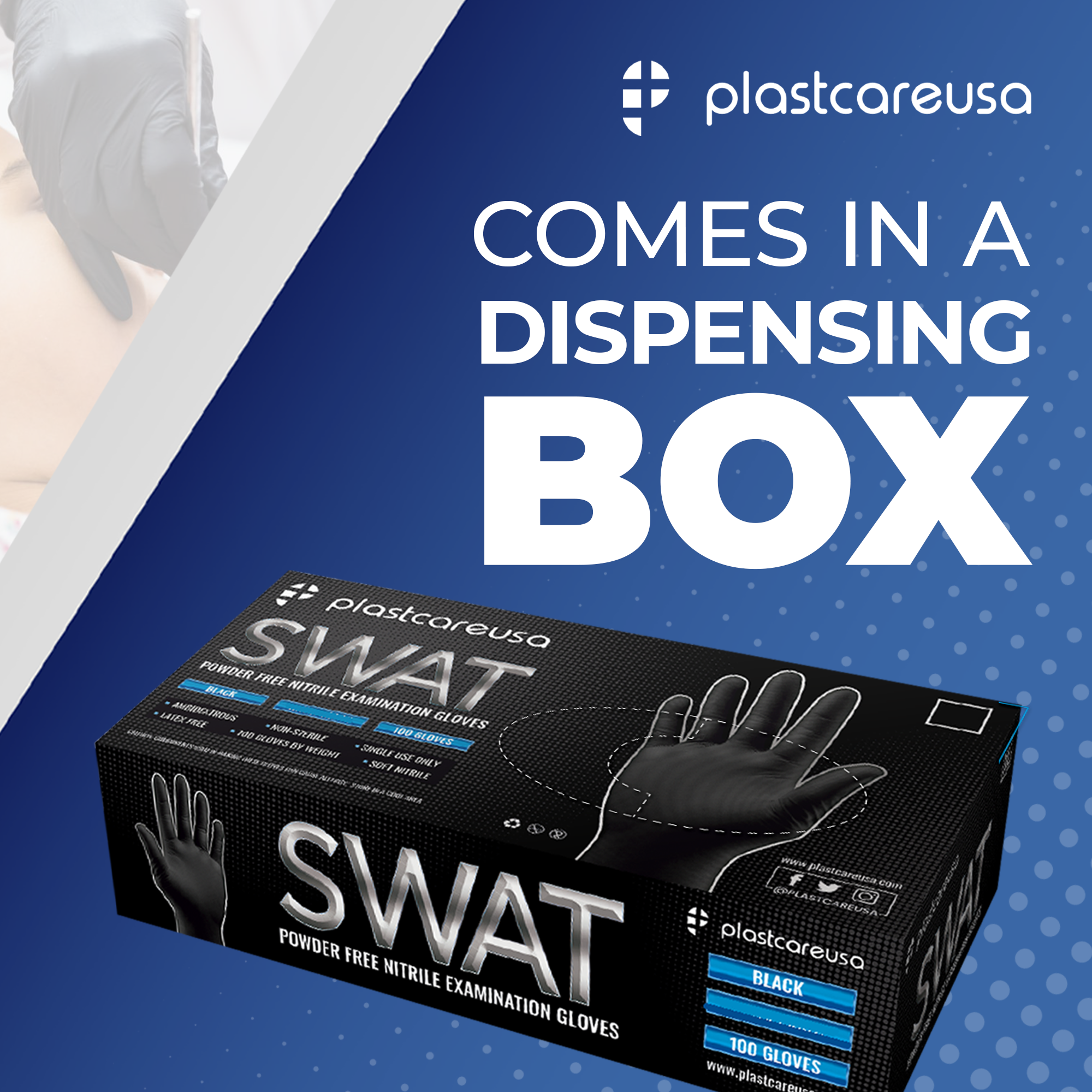 Large Black Nitrile Disposable Gloves - Box of 100, Powder-Free - in use | DoctorSupplies.com