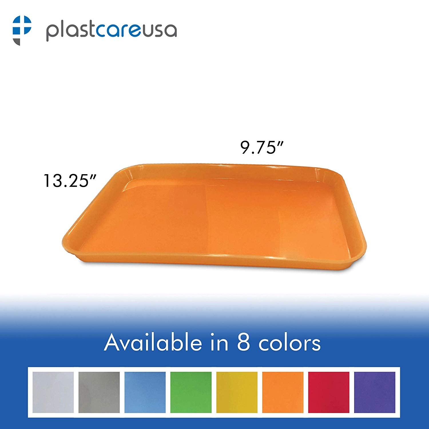 Blue Autoclavable Dental Tray 13.25" x 9.75" (Ritter Size B) - detail view | DoctorSupplies.com