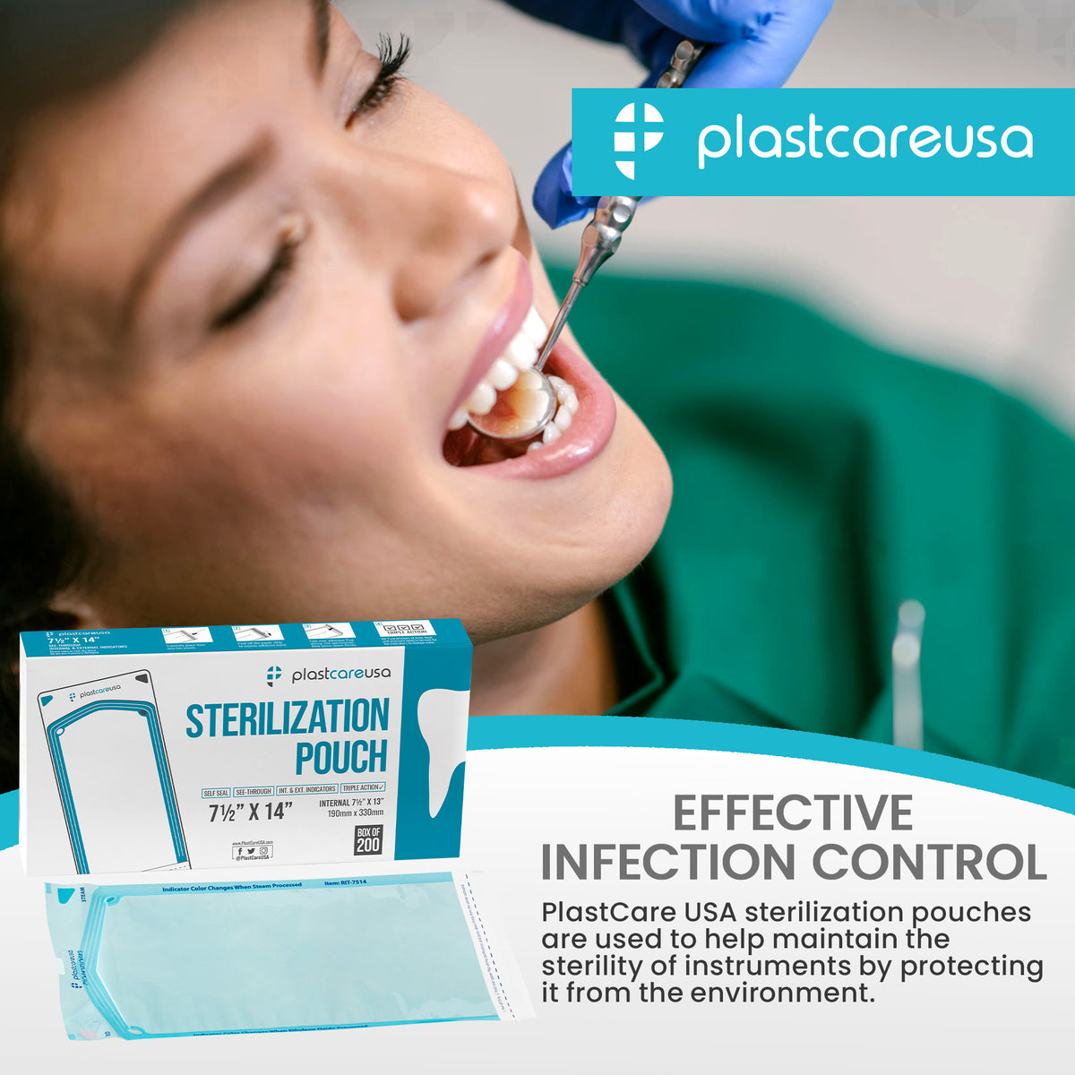 200 PlastCare USA 7.5x13 Self-Seal Sterilization Pouches Autoclave - in use | DoctorSupplies.com