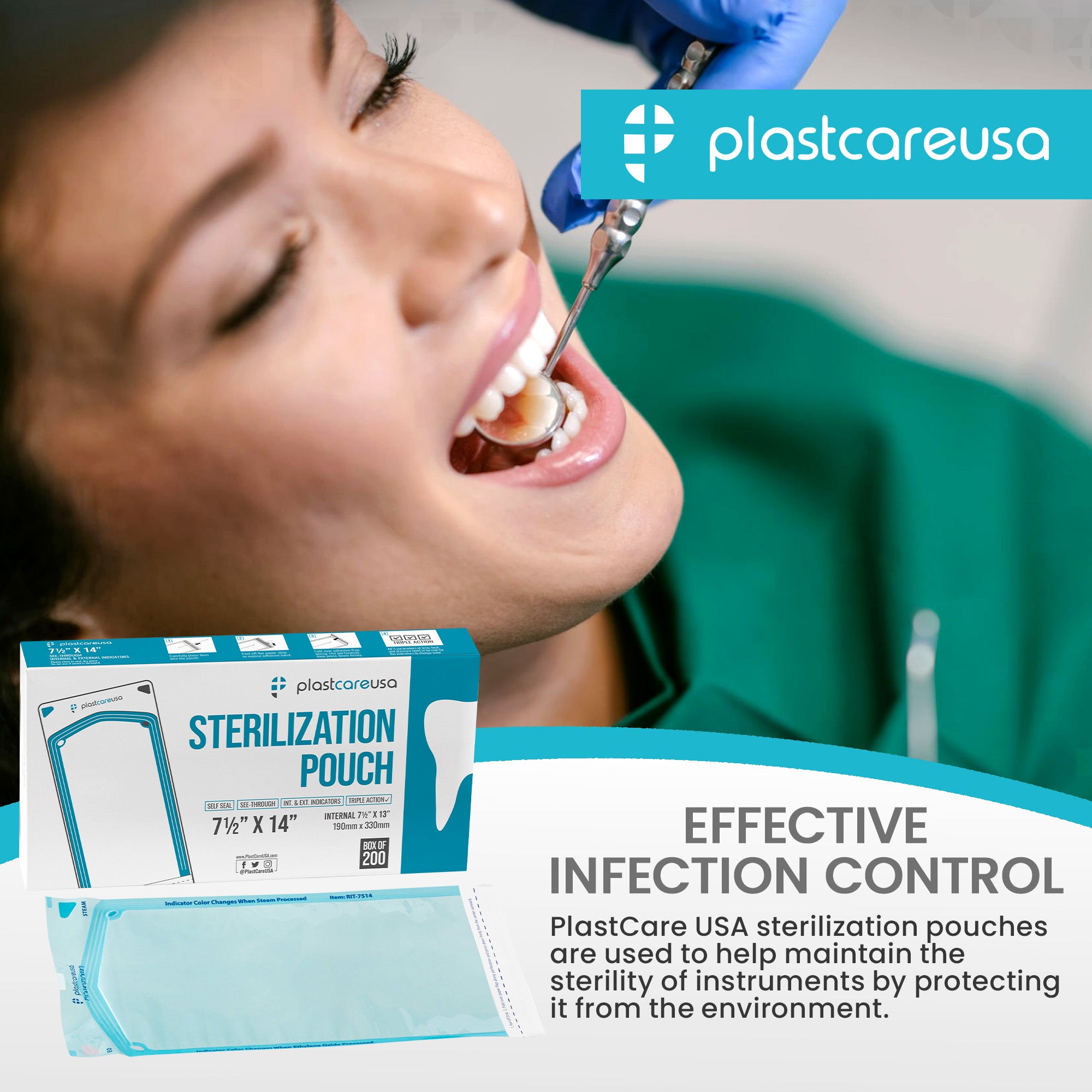 200 PlastCare USA 7.5x13 Self-Seal Sterilization Pouches Autoclave - in use | DoctorSupplies.com