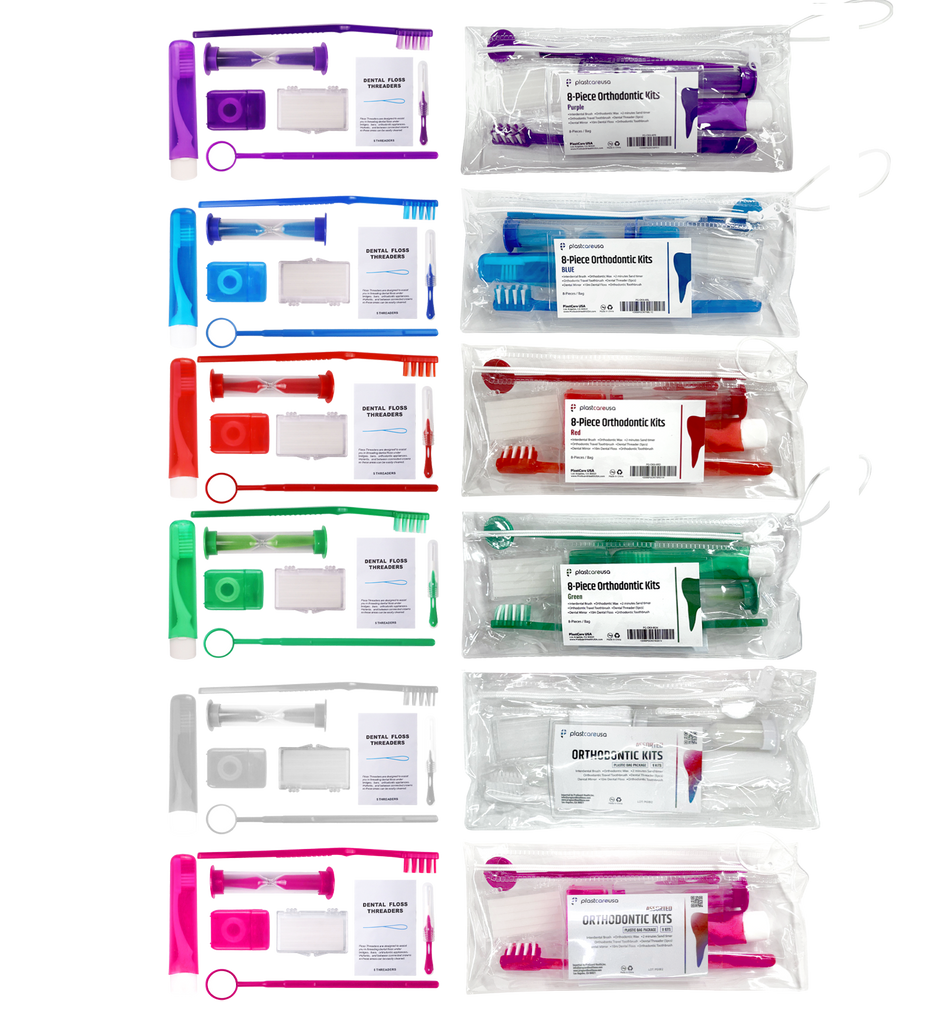 12 Assorted Orthodontic Patient Kits – 8-Piece Braces Care | DoctorSupplies.com