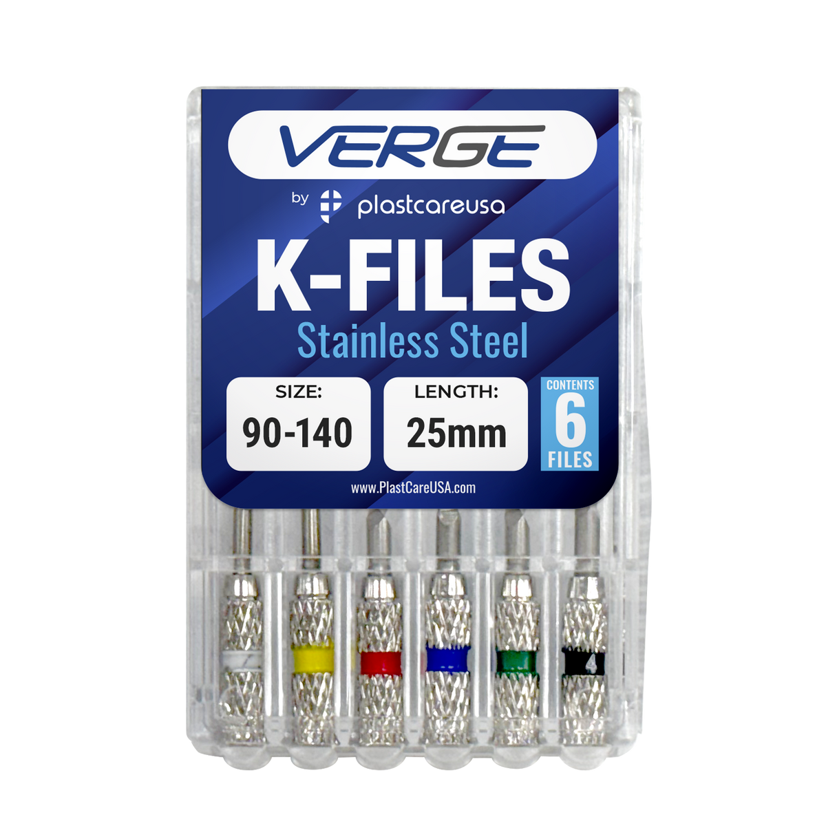25mm Endodontic K-Files Size 90-140 | Stainless Steel | DoctorSupplies.com