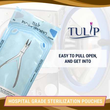 TULIP Self-Sealing Sterilization Pouches 3.5x5.25" - 200 Pack - detail view | DoctorSupplies.com