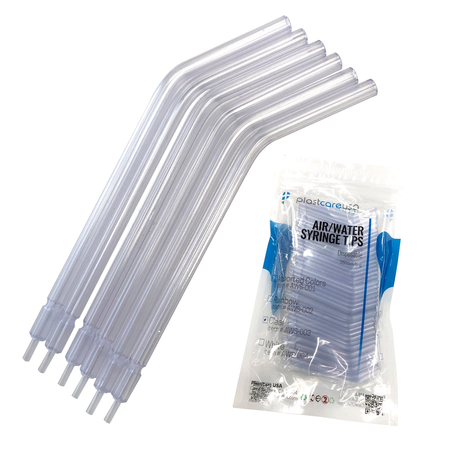 250 Clear Air-Water Syringe Tips - Disposable Dental Supply | DoctorSupplies.com