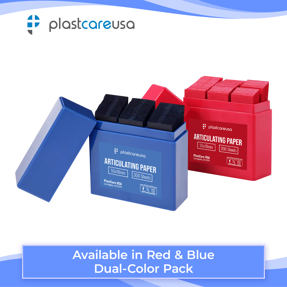 Blue Articulating Paper 100 Micron – 300 Sheets (55×18mm) - front view | DoctorSupplies.com