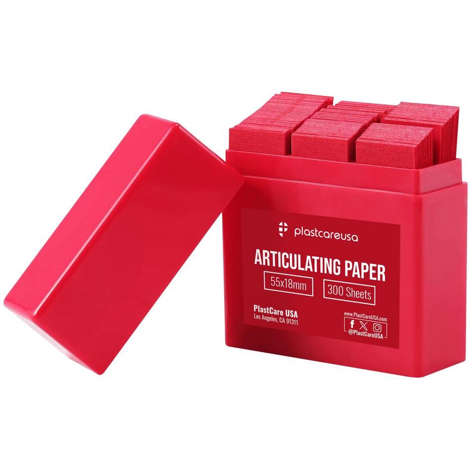 Red Articulating Paper 100 Micron Dental Occlusion Strips 300ct | DoctorSupplies.com