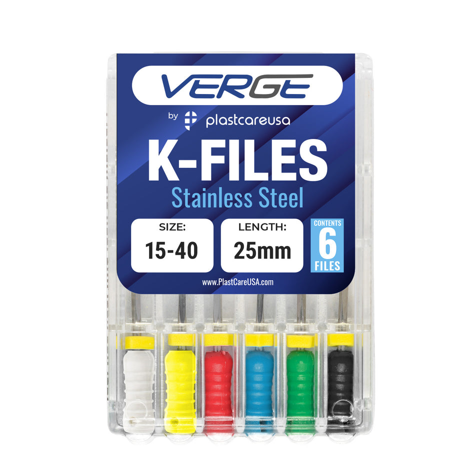 Size 15-40 25mm Assorted Endo K-Files, Endodontic K Files (Stainless Steel) - My DDS Supply