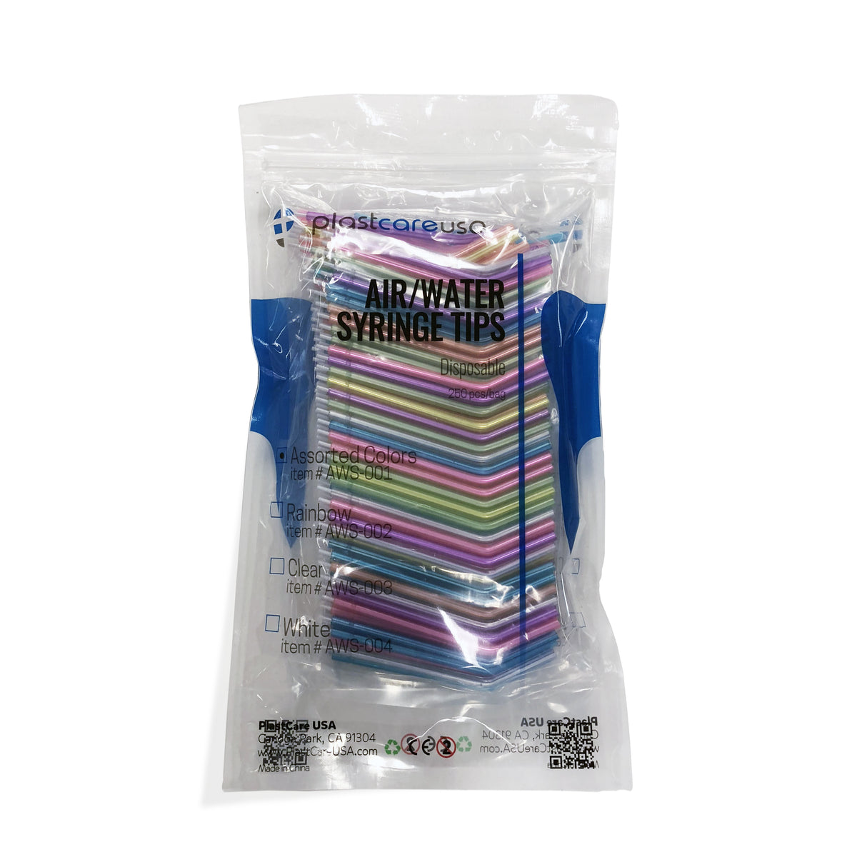 Assorted Air-Water Syringe Tips, 250/Bag - Dental Supplies - front view | DoctorSupplies.com